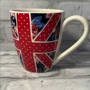 Rare Cath Kidston Union Jack Floral 12 oz coffee tea  Mug England UK